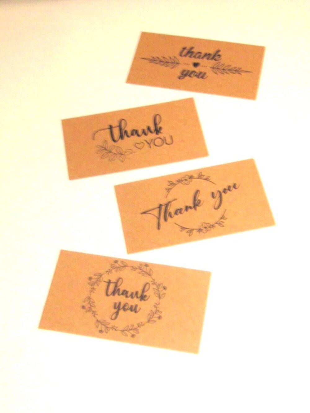Kraft Paper Thank You Cards 100 - Picture 2 of 3